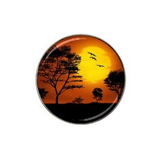 Digital Art Landscape Trees Artwork Hat Clip Ball Marker by Wegoenart