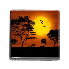 Digital Art Landscape Trees Artwork Memory Card Reader (square 5 Slot) by Wegoenart