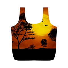 Digital Art Landscape Trees Artwork Full Print Recycle Bag (m) by Wegoenart