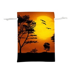 Digital Art Landscape Trees Artwork Lightweight Drawstring Pouch (m)