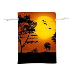 Digital Art Landscape Trees Artwork Lightweight Drawstring Pouch (l)