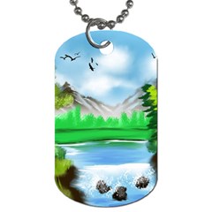 Digital Art Artwork Drawing Dog Tag (one Side)