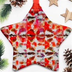 Paint Splatters On A White Background                       Ornament (star) by LalyLauraFLM