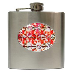 Paint Splatters On A White Background                       Hip Flask (6 Oz) by LalyLauraFLM