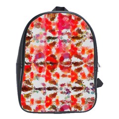 Paint Splatters On A White Background                       School Bag (large) by LalyLauraFLM