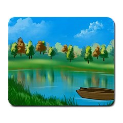 Digital Art Artwork Landscape Boat Large Mousepads