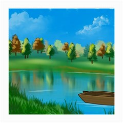 Digital Art Artwork Landscape Boat Medium Glasses Cloth