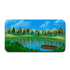 Digital Art Artwork Landscape Boat Medium Bar Mats