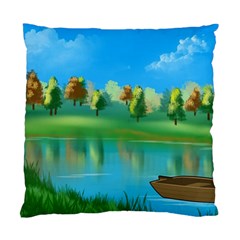 Digital Art Artwork Landscape Boat Standard Cushion Case (One Side)