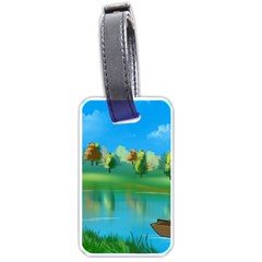 Digital Art Artwork Landscape Boat Luggage Tag (one side)