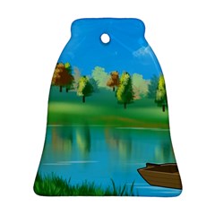 Digital Art Artwork Landscape Boat Ornament (Bell)