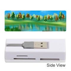 Digital Art Artwork Landscape Boat Memory Card Reader (stick) by Wegoenart