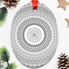 Pattern Design Pretty Cool Art Ornament (oval) by Wegoenart