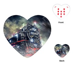 Steam Locomotive Br 99 Historically Playing Cards Single Design (heart) by Wegoenart