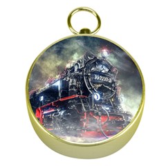 Steam Locomotive Br 99 Historically Gold Compasses by Wegoenart