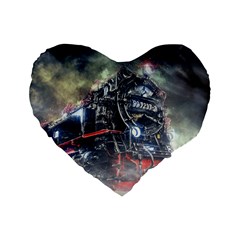 Steam Locomotive Br 99 Historically Standard 16  Premium Flano Heart Shape Cushions by Wegoenart