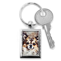 Chihuahua Dog Cute Pets Small Key Chain (rectangle) by Wegoenart