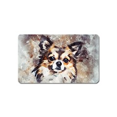 Chihuahua Dog Cute Pets Small Magnet (name Card) by Wegoenart