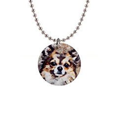 Chihuahua Dog Cute Pets Small 1  Button Necklace by Wegoenart