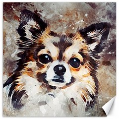 Chihuahua Dog Cute Pets Small Canvas 20  X 20  by Wegoenart