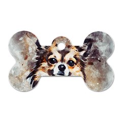 Chihuahua Dog Cute Pets Small Dog Tag Bone (two Sides) by Wegoenart