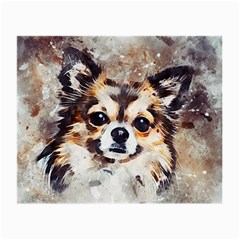 Chihuahua Dog Cute Pets Small Small Glasses Cloth (2 Sides) by Wegoenart