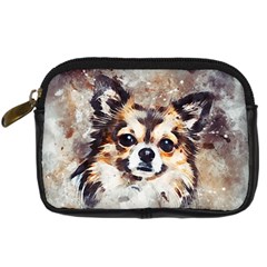 Chihuahua Dog Cute Pets Small Digital Camera Leather Case by Wegoenart