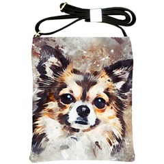 Chihuahua Dog Cute Pets Small Shoulder Sling Bag by Wegoenart