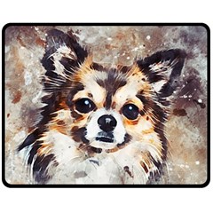 Chihuahua Dog Cute Pets Small Fleece Blanket (medium)  by Wegoenart