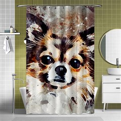 Chihuahua Dog Cute Pets Small Shower Curtain 48  X 72  (small)  by Wegoenart