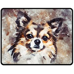 Chihuahua Dog Cute Pets Small Double Sided Fleece Blanket (medium)  by Wegoenart