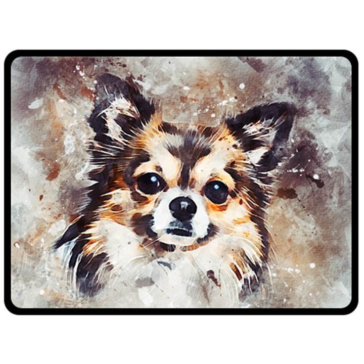 Chihuahua Dog Cute Pets Small Double Sided Fleece Blanket (Large) 