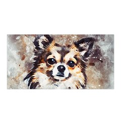 Chihuahua Dog Cute Pets Small Satin Wrap by Wegoenart