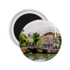 Amsterdam Holland Canal River 2 25  Magnets by Wegoenart