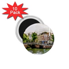 Amsterdam Holland Canal River 1 75  Magnets (10 Pack)  by Wegoenart