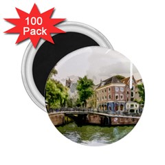 Amsterdam Holland Canal River 2 25  Magnets (100 Pack)  by Wegoenart