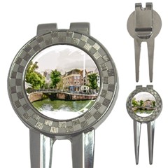 Amsterdam Holland Canal River 3-in-1 Golf Divots by Wegoenart