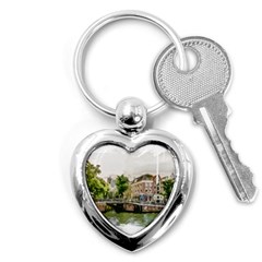 Amsterdam Holland Canal River Key Chain (heart) by Wegoenart