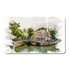 Amsterdam Holland Canal River Magnet (rectangular) by Wegoenart