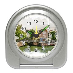 Amsterdam Holland Canal River Travel Alarm Clock by Wegoenart