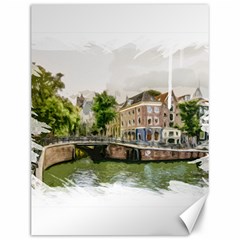 Amsterdam Holland Canal River Canvas 12  X 16  by Wegoenart