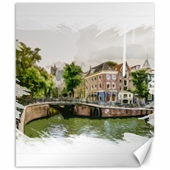 Amsterdam Holland Canal River Canvas 20  X 24  by Wegoenart