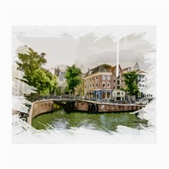 Amsterdam Holland Canal River Small Glasses Cloth (2 Sides) by Wegoenart