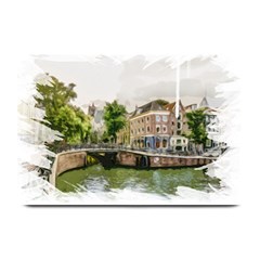 Amsterdam Holland Canal River Plate Mats by Wegoenart