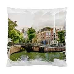 Amsterdam Holland Canal River Standard Cushion Case (one Side) by Wegoenart