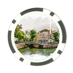 Amsterdam Holland Canal River Poker Chip Card Guard (10 Pack) by Wegoenart