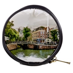 Amsterdam Holland Canal River Mini Makeup Bag by Wegoenart