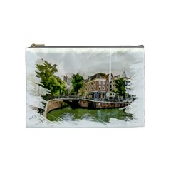 Amsterdam Holland Canal River Cosmetic Bag (medium) by Wegoenart