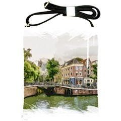 Amsterdam Holland Canal River Shoulder Sling Bag by Wegoenart