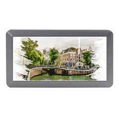 Amsterdam Holland Canal River Memory Card Reader (mini) by Wegoenart